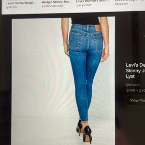 Levi’s Wedgie Skinny. Size 29. No holes 😊. Inseam is 26”